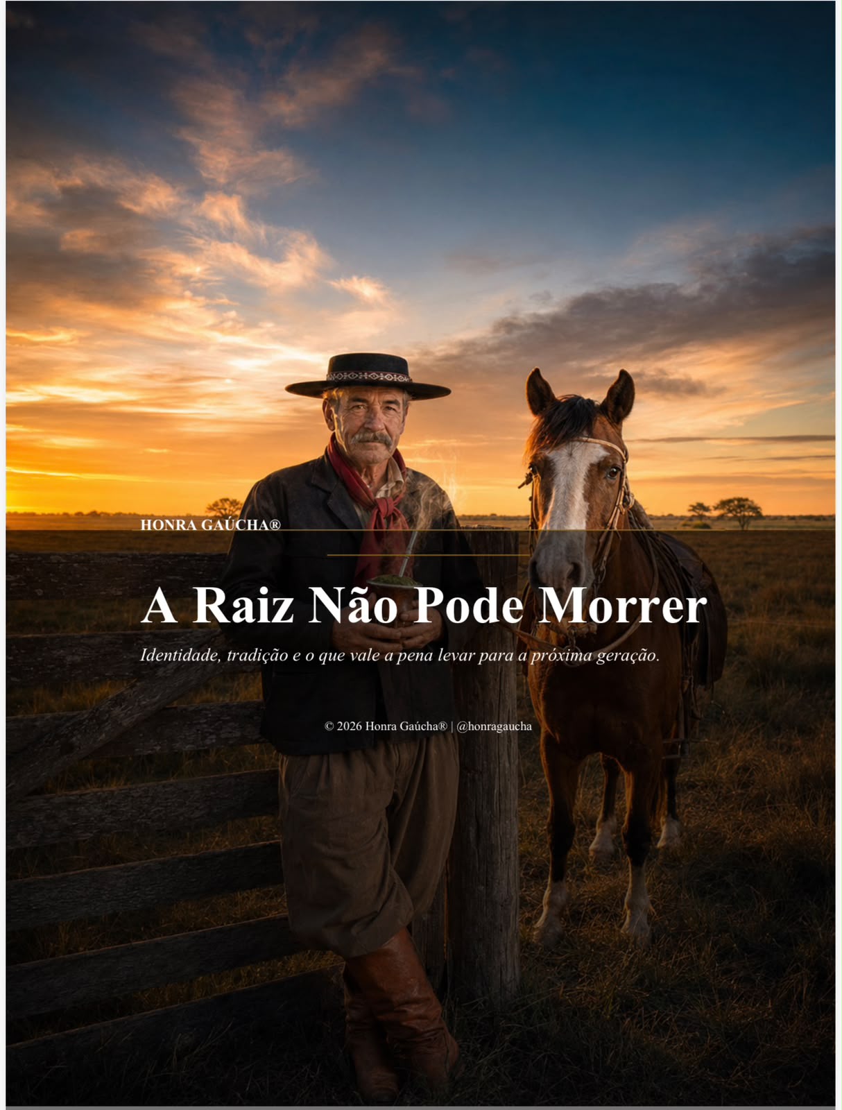 Capa do e-book A Raiz Não Pode Morrer, da Honra Gaúcha